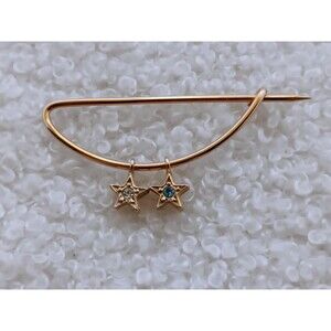 Vintage Avon Birthstone Pin Add-A-Star with 2 Stars Pin Goldtone
